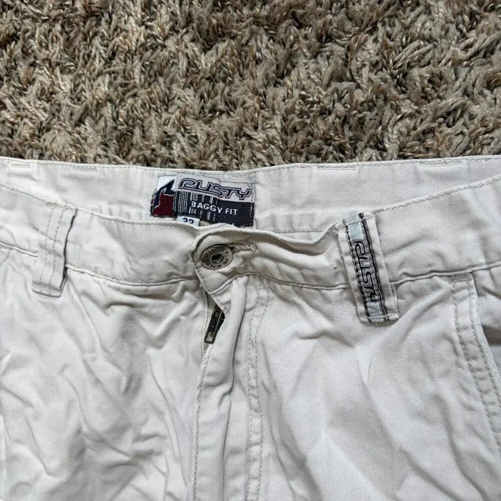 Vintage 90s Rusty Baggy Surf Shorts Men’s 30x9 Skater Beach Streetwear